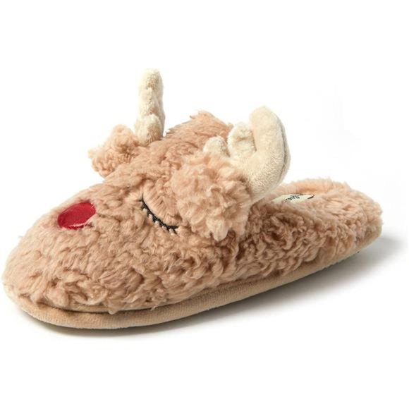 Unisex-adult‎ Matching Family Holiday Christmas Reindeer & Turkey Scuff - Picture 1 of 7